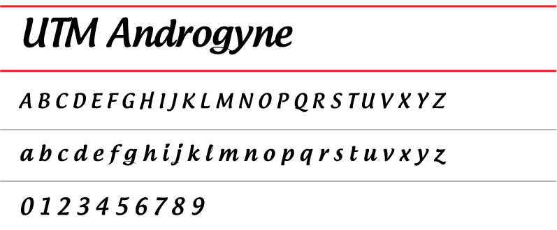 Font chữ Việt Hóa UTM Androgyne