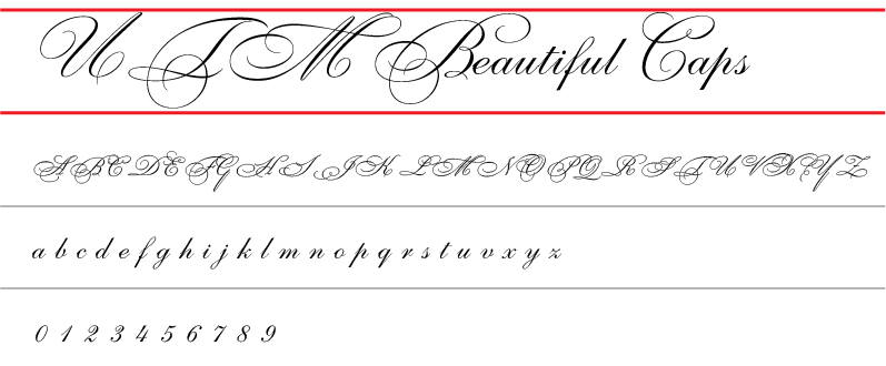 Font chữ Việt Hóa UTM Beautiful Caps